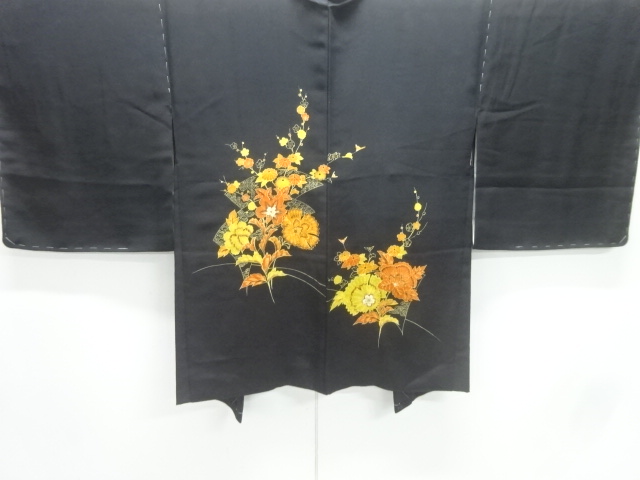 JAPANESE HAORI / UNUSED / FLORAL PLANTS